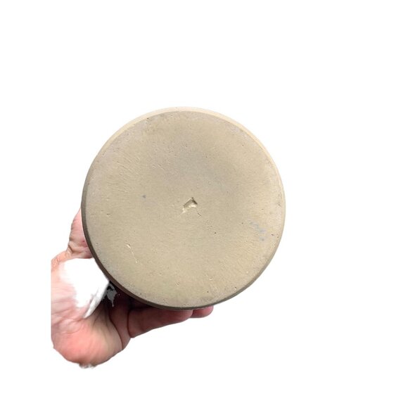 Dog Cat Pet Bowl Heavy Vintage BRETBY Stoneware Pottery Blue Striped 6" x 4" - Picture 2 of 7